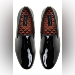 NWOT Ted Baker Men’s Wellesley Patent Leather Black Dress Shoes, Size 9